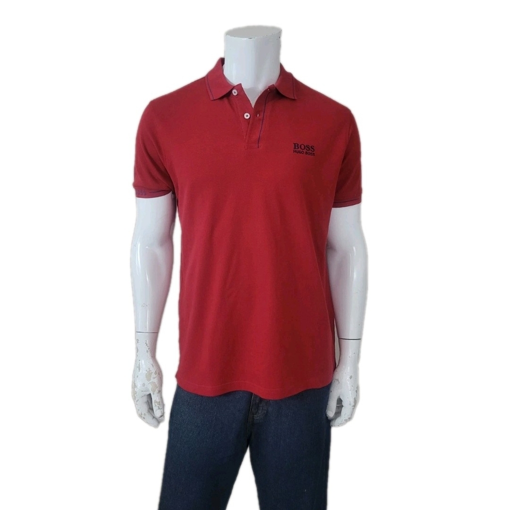 NWT Hugo Boss Red Signature Polo Shirt Slim Fit Men's XL Casual Short Sleeve New
